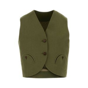 Blaze Women Olive Green Linen Midday Sun Vest